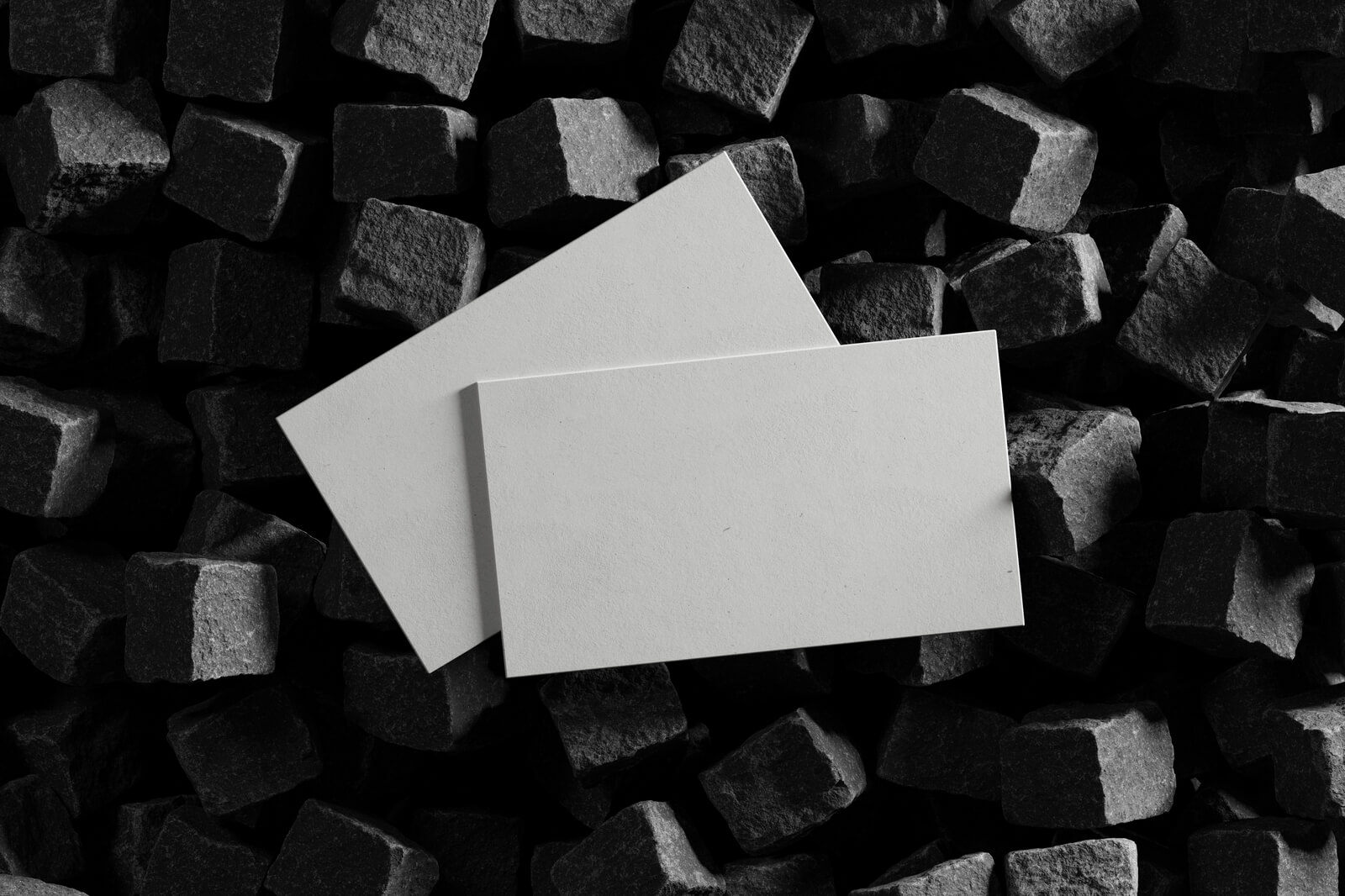 Free Stone Cubes Business Card Mockup PSD