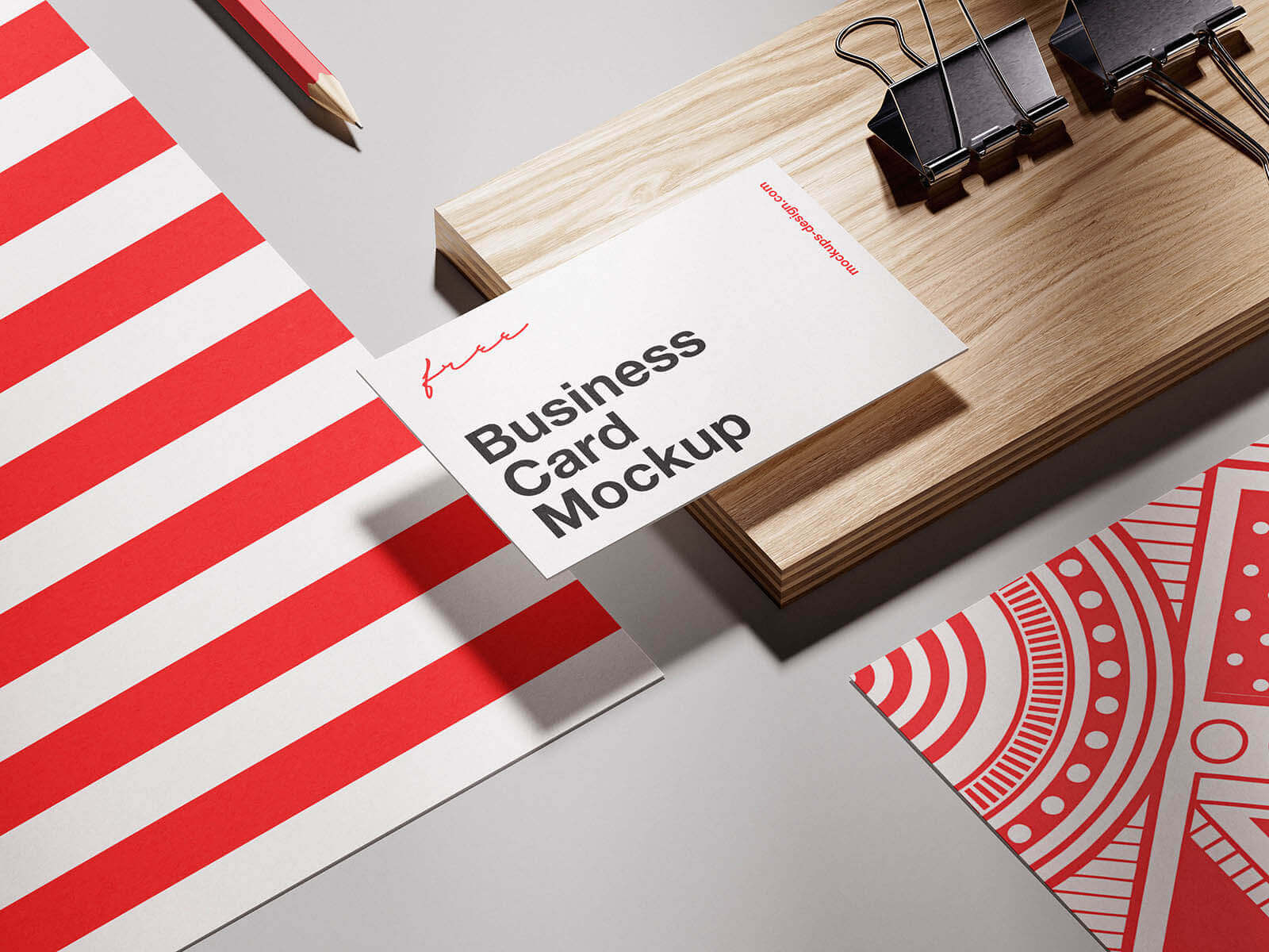 3 Free Elegant Branding Business Card Mockup PSD Files