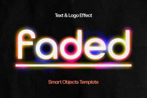 Free Acid Neon Blur Effect PSD