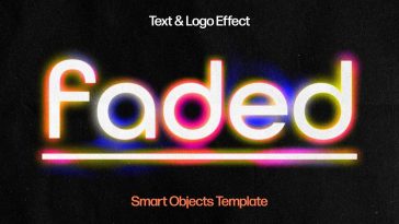 Free Acid Neon Blur Effect PSD