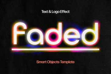 Free Acid Neon Blur Effect PSD