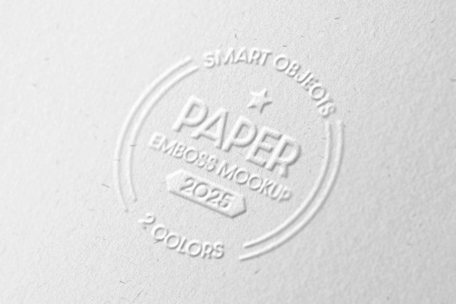Free Embossed Paper Close-Up Mockup PSD
