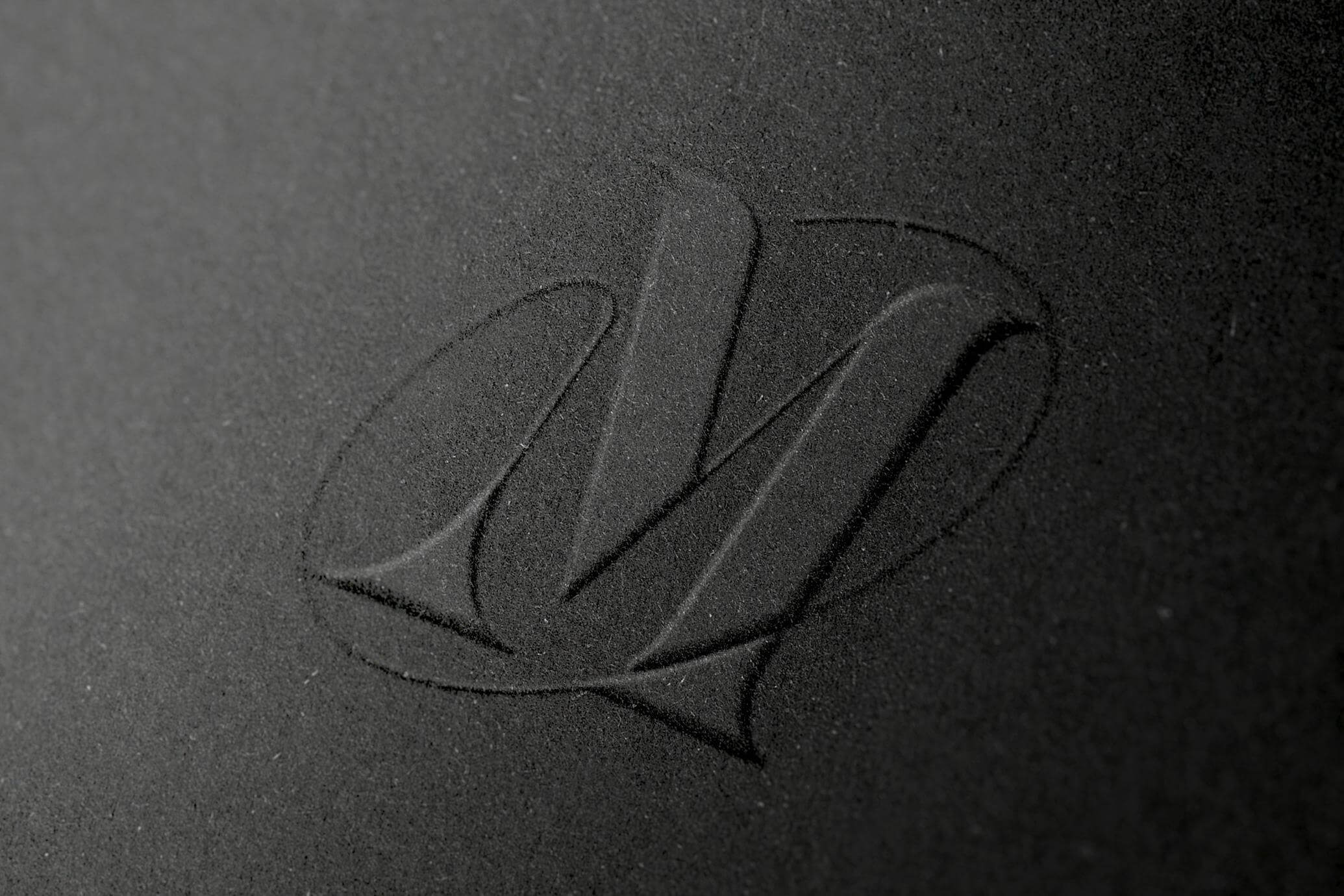 Free Embossed Paper Close-Up Mockup PSD