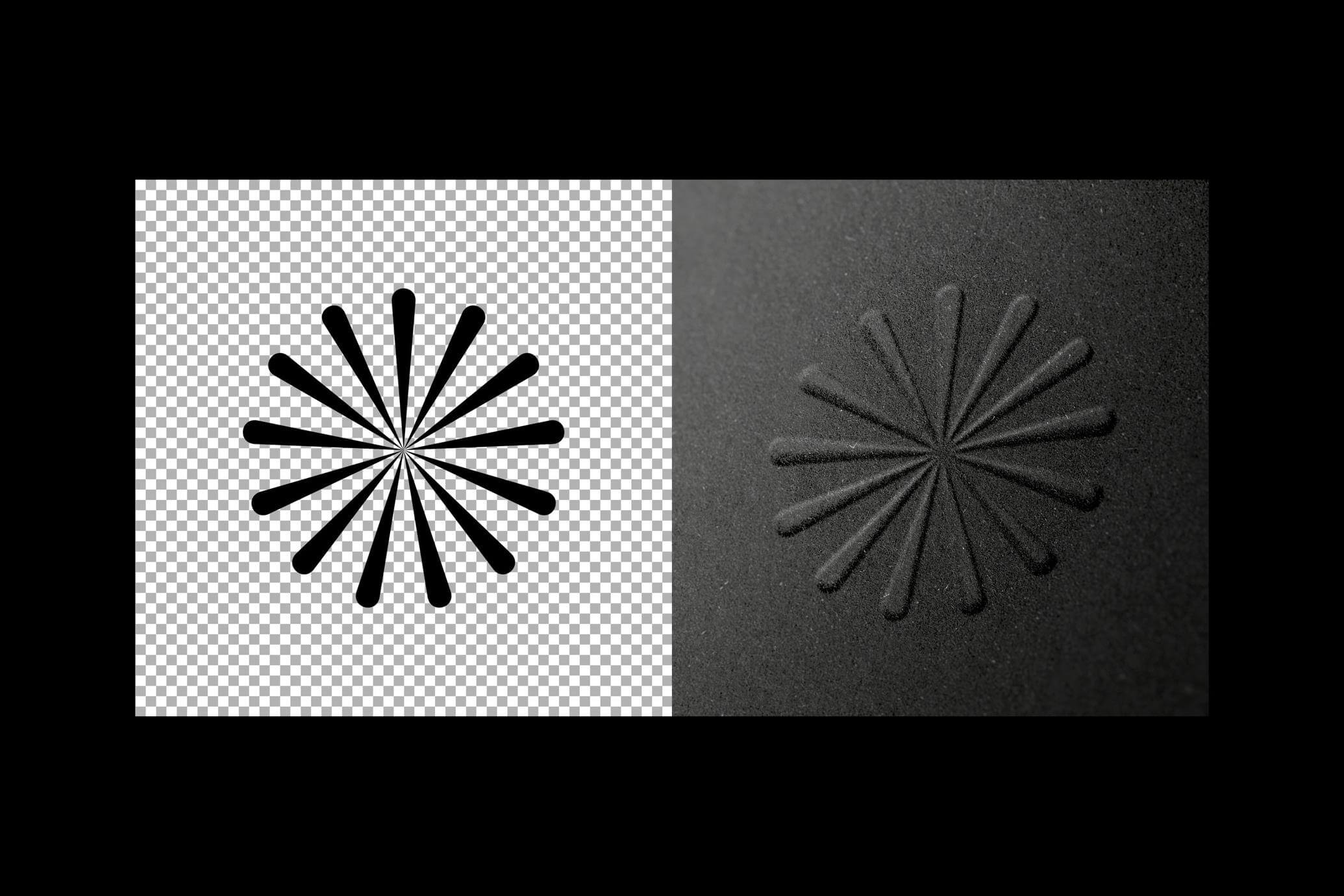 Free Embossed Paper Close-Up Mockup PSD