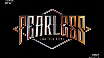 Free Retro Chrome Text And Logo Effect PSD