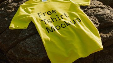 Free Seaside T-Shirt Mockup PSD