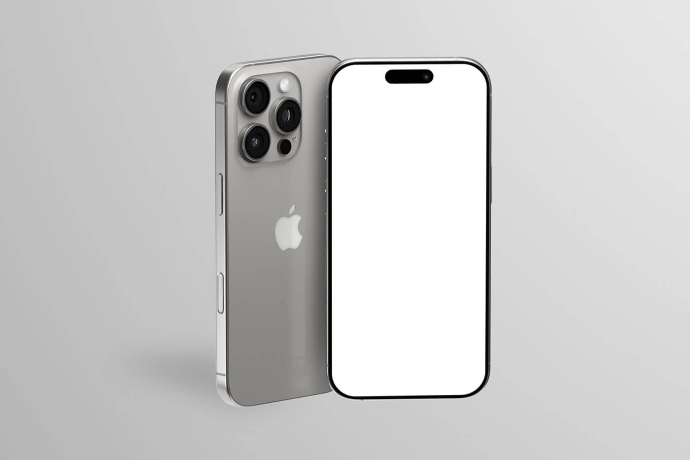 Free Standing iPhone 16 Pro Mockup PSD