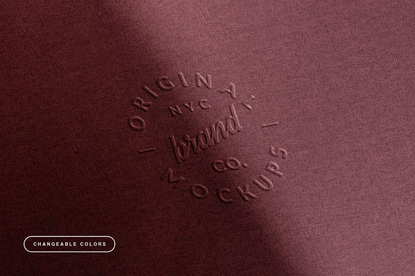 Free Textile Embossing Logo Mockup PSD