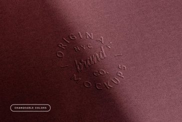 Free Textile Embossing Logo Mockup PSD