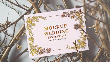 Free Wedding Invitation Card Mockups PSD
