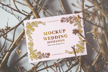 Free Wedding Invitation Card Mockups PSD