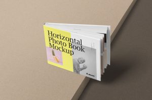 Free Horizontal Photo Book Mockup PSD