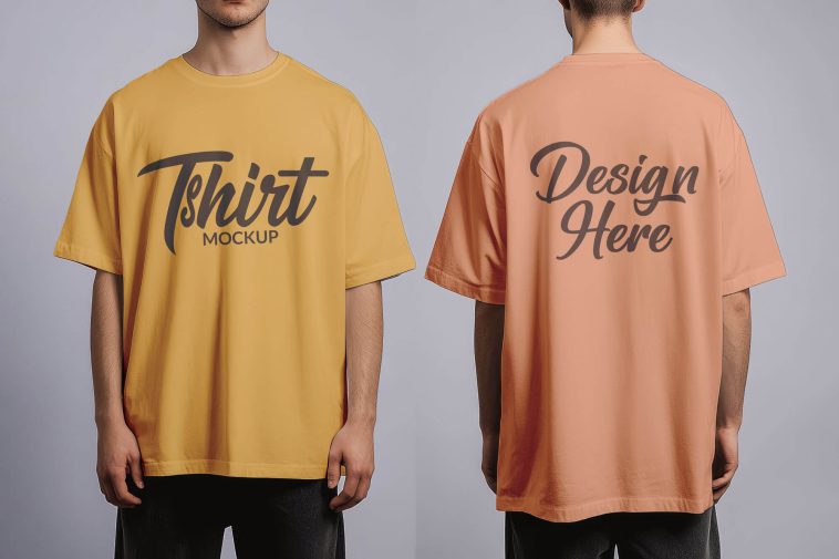 Free Oversize T-Shirt Mockup PSD