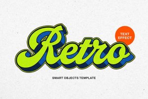 Free Retro Comic Text Effect PSD