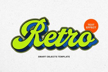 Free Retro Comic Text Effect PSD