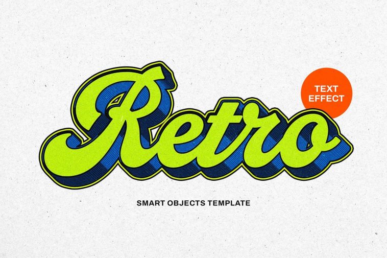 Free Retro Comic Text Effect PSD