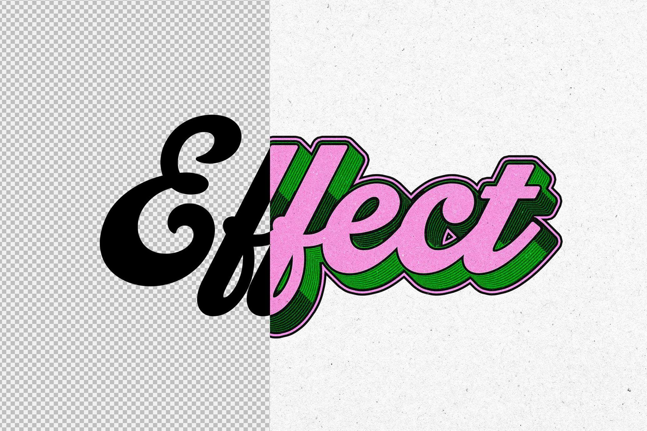 Free Retro Comic Text Effect PSD