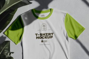 Free Shadow T-Shirt Mockup PSD