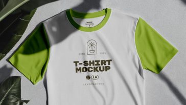 Free Shadow T-Shirt Mockup PSD