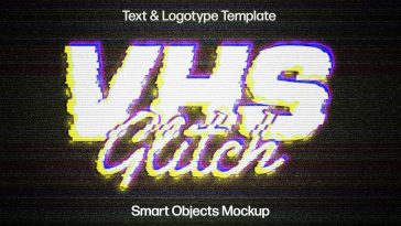 Free VHS Error Glitch Effect PSD