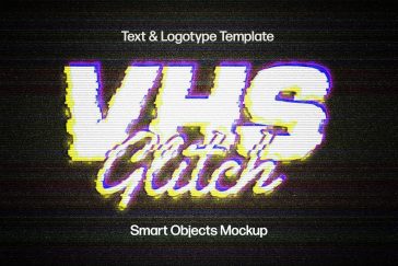 Free VHS Error Glitch Effect PSD