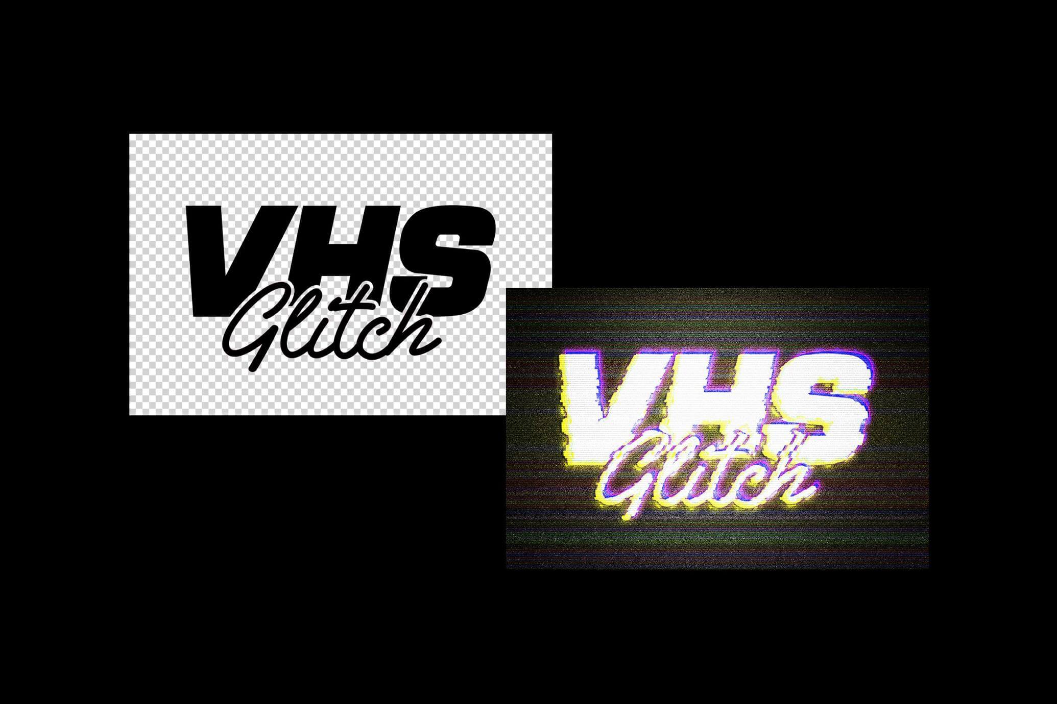 Free VHS Error Glitch Effect PSD