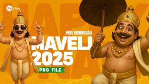 Onam Celebration Free Maveli 2025 PNG File Set Download