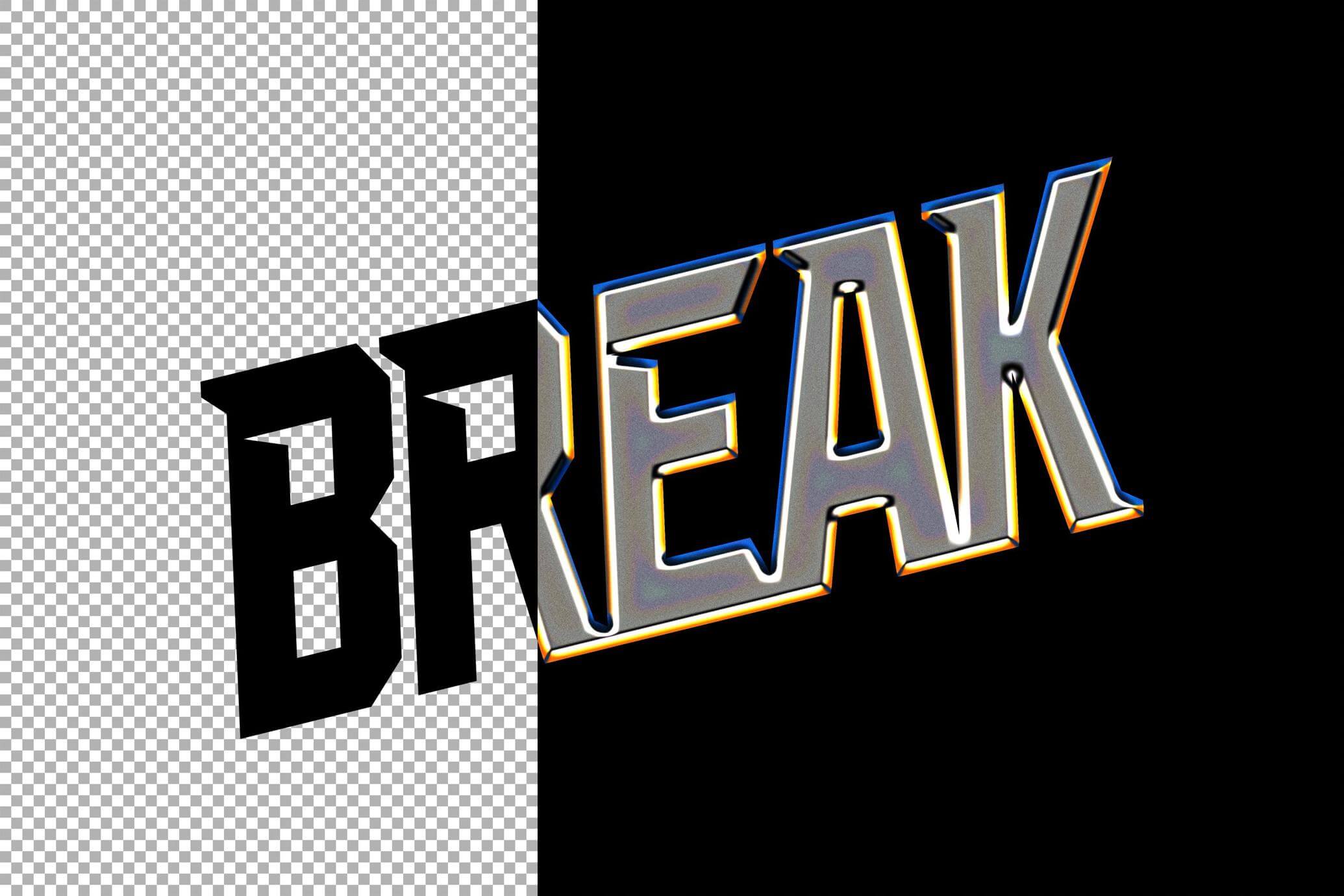 Free Acidic Chrome Effect PSD