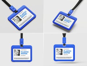Free Clean Plastic ID Card Mockup PSD