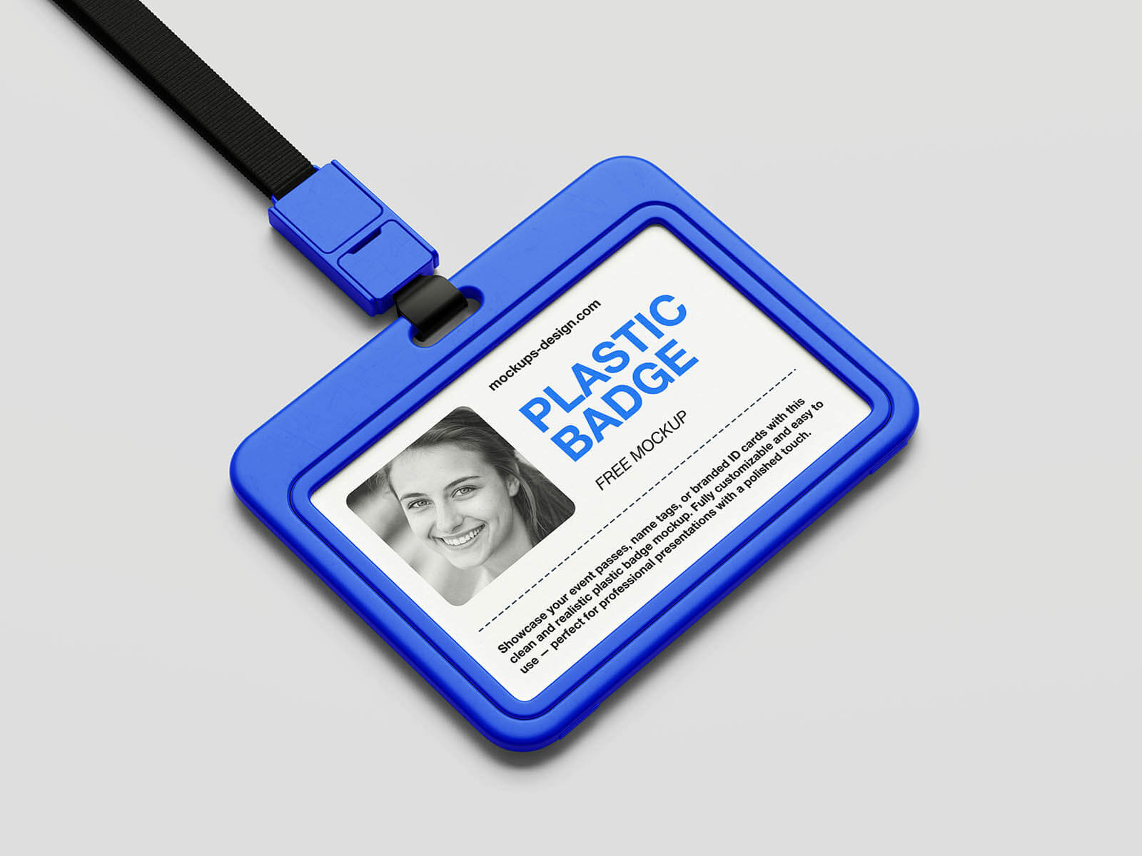 Free Clean Plastic ID Card Mockup PSD