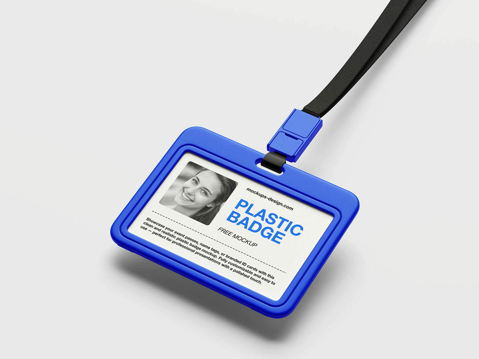 Free Clean Plastic ID Card Mockup PSD