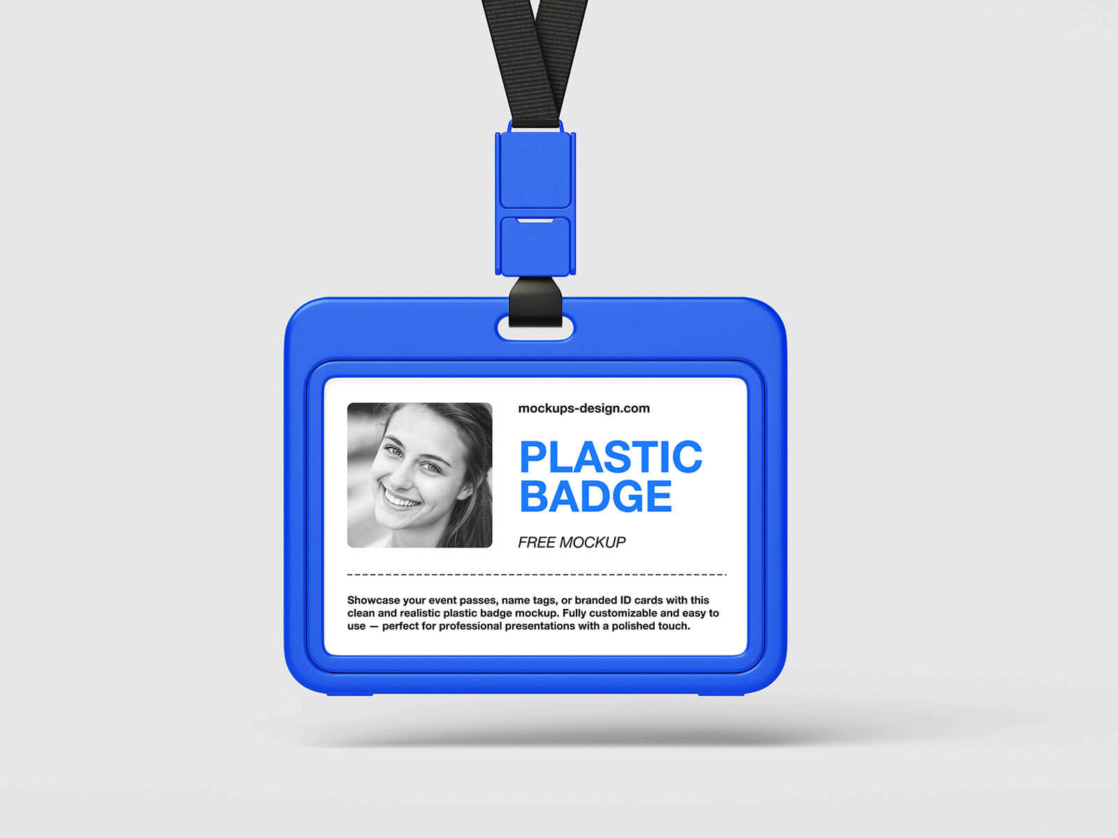 Free Clean Plastic ID Card Mockup PSD