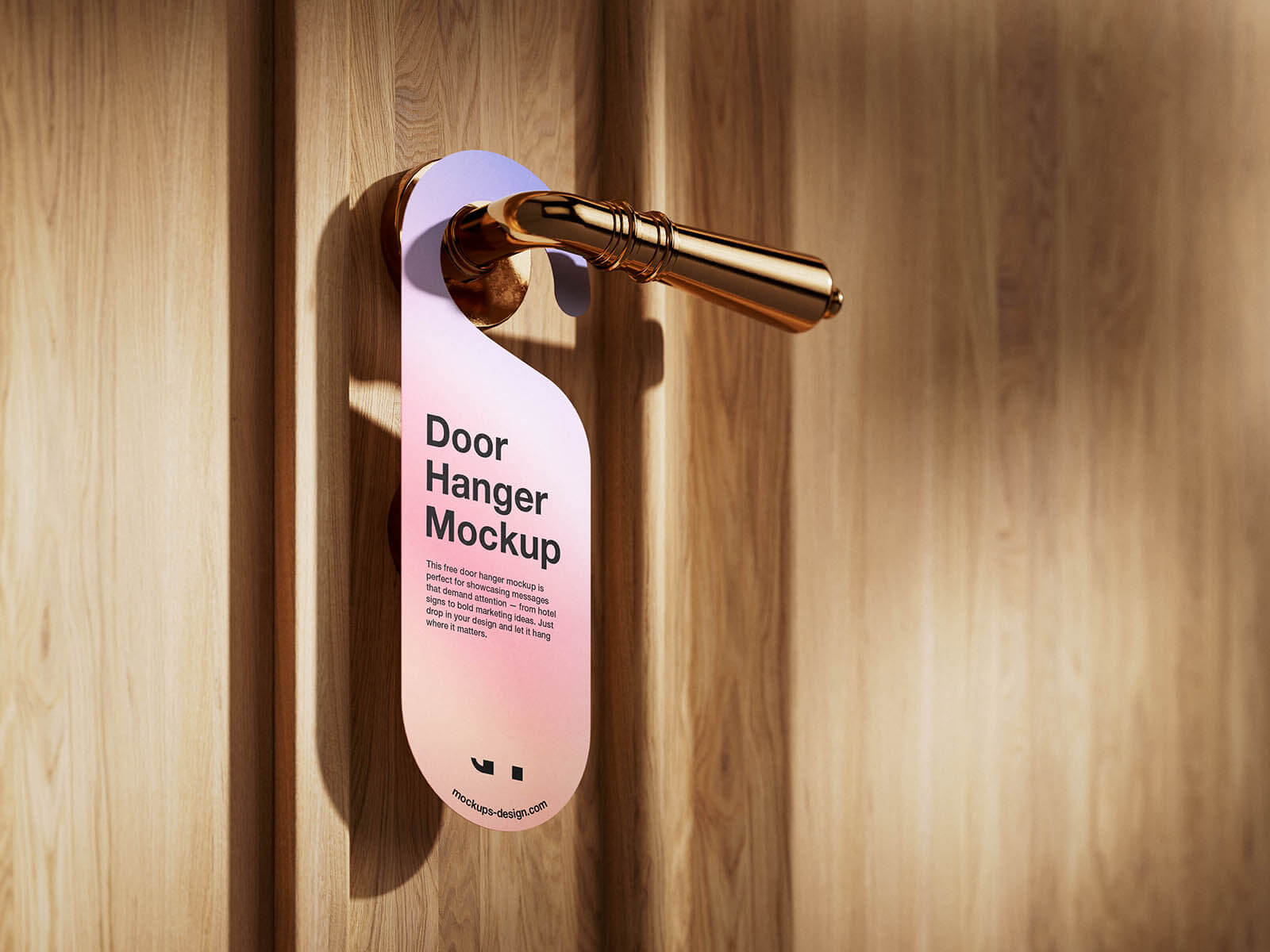 Free Elegant Door Hanger Mockup PSD Set