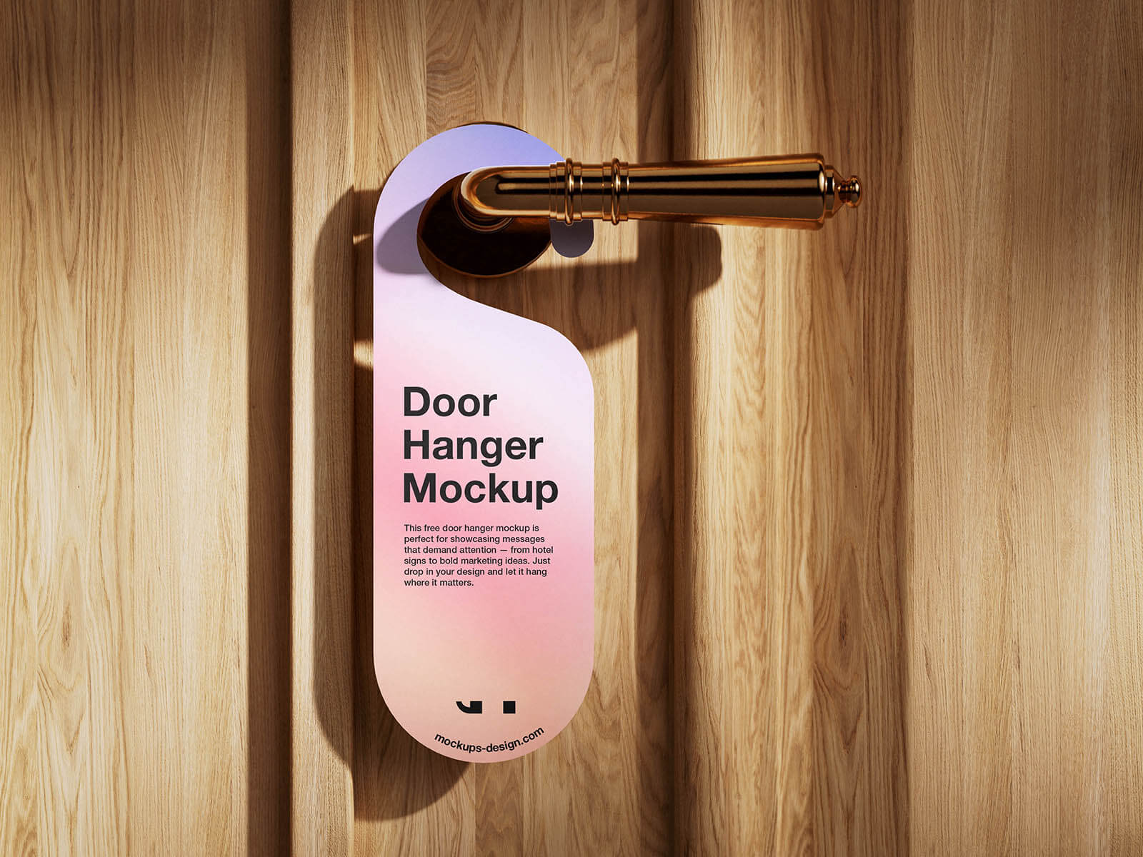 Free Elegant Door Hanger Mockup PSD Set