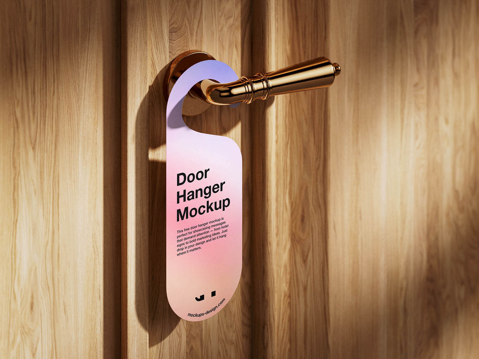 Free Elegant Door Hanger Mockup PSD Set