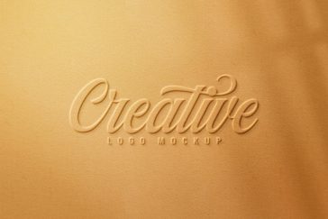 Free Embossed Logo Mockup PSD