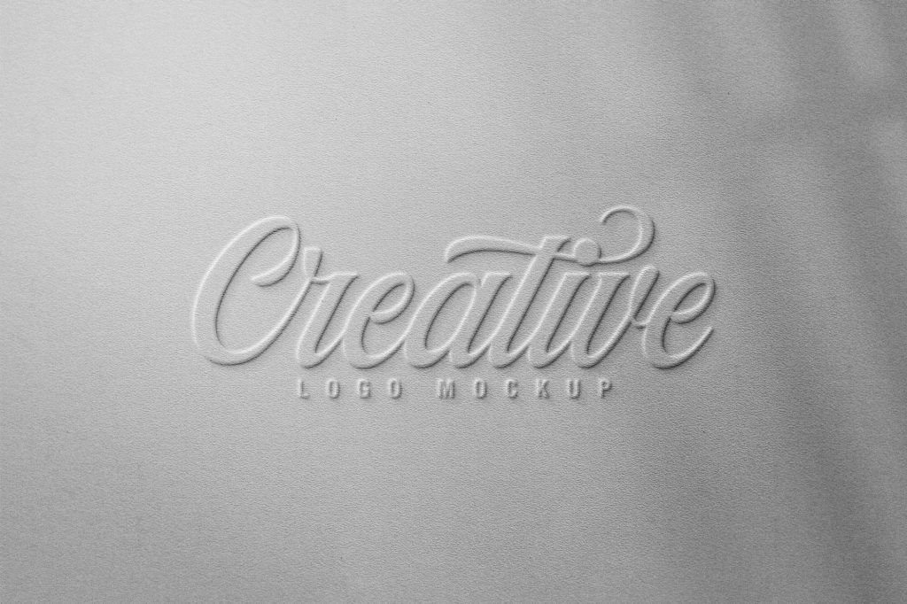 Free Embossed Logo Mockup PSD