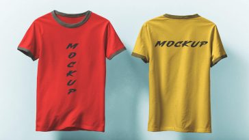 Free Front And Back T-shirt Mockups PSD