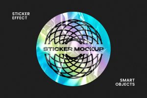 Free Plastic Sticker Mockup PSD