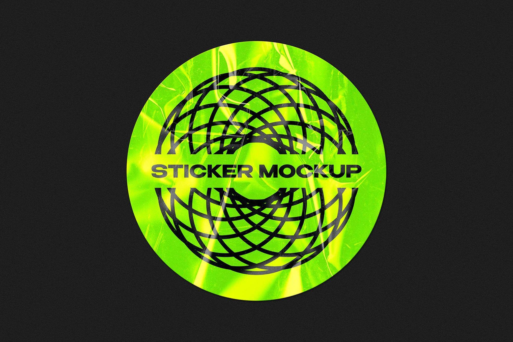 Free Plastic Sticker Mockup PSD