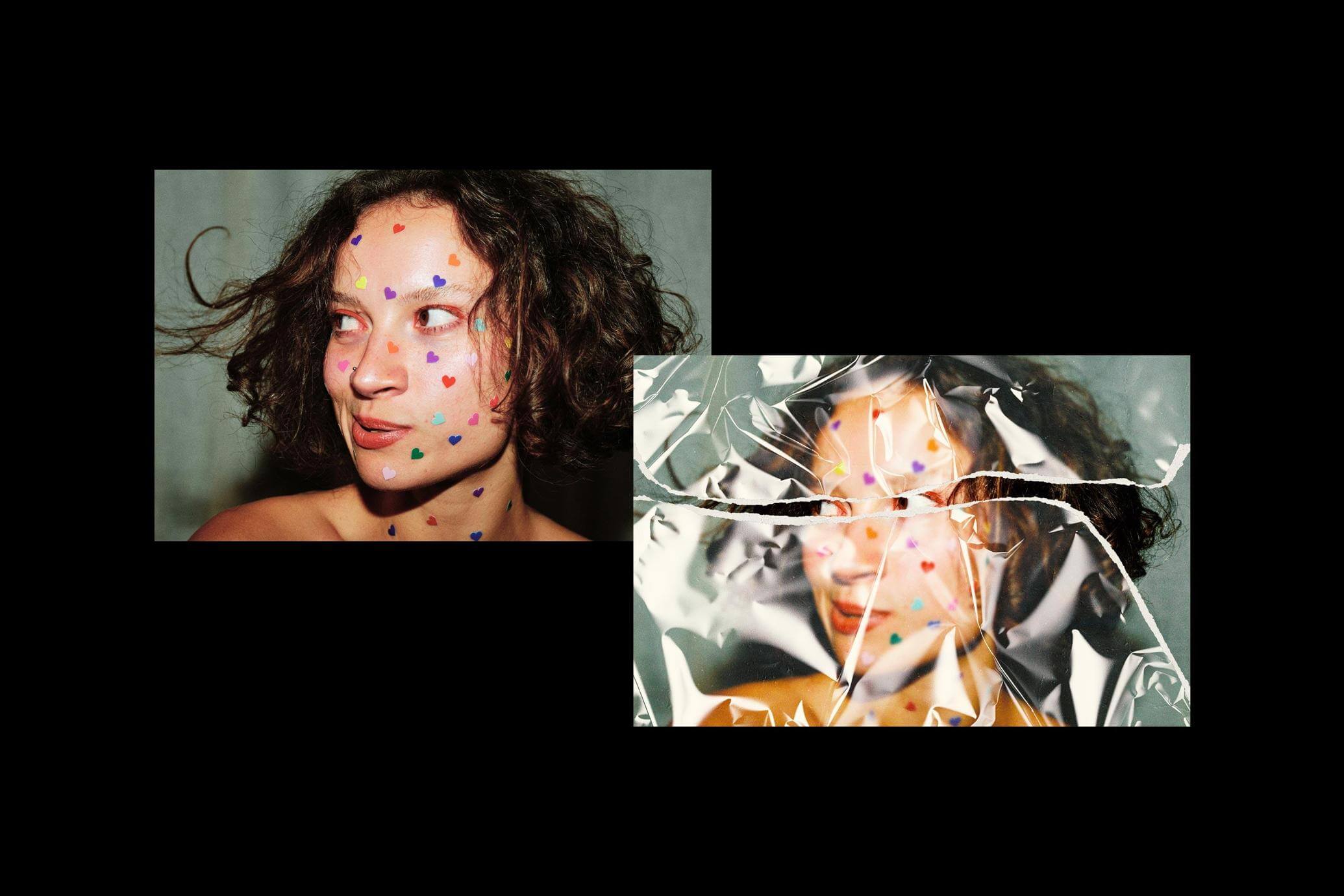 Free Ripped Plastic Photo Effect PSD