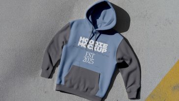 Free Men’s Pullover Hoodie Mockup PSD