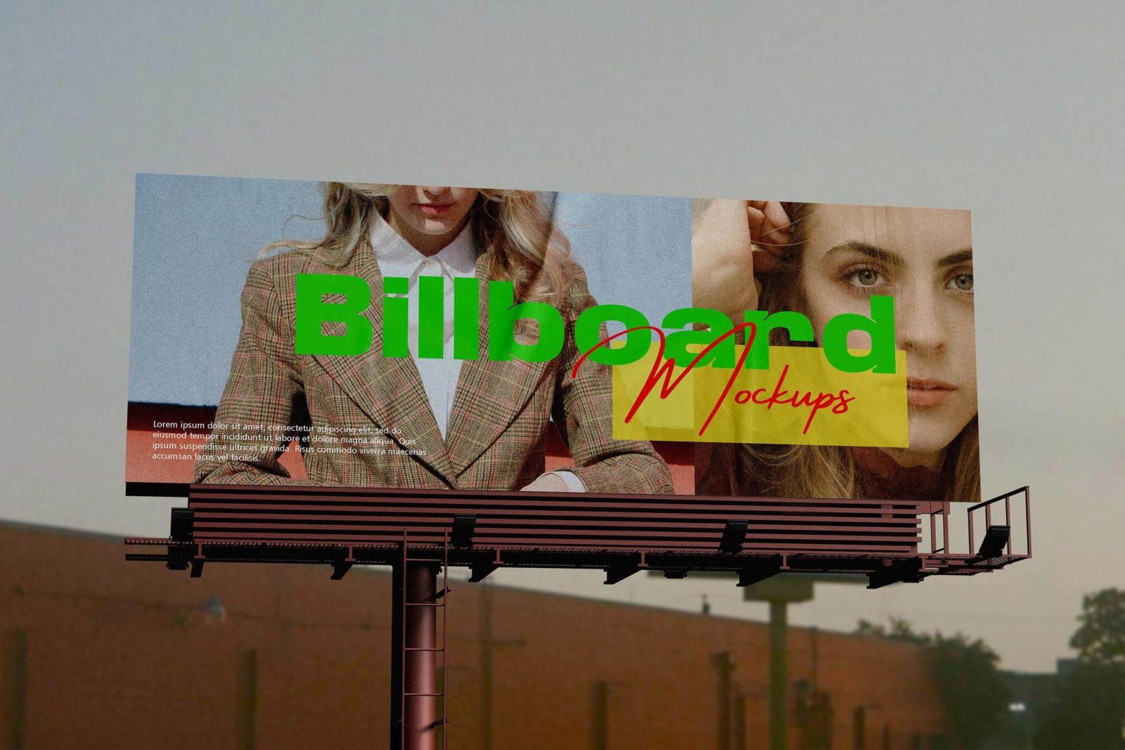 Free Urban Billboard Mockup PSD