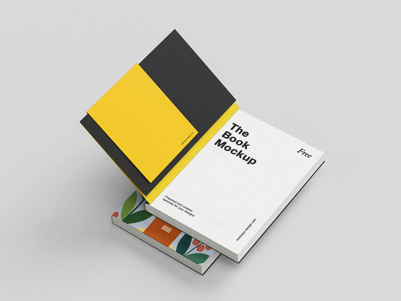 5 Free Belly Band Book Mockup PSD Set