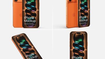 5 Free iPhone 17 Mockup PSD