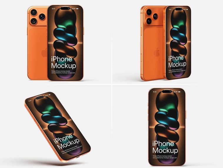 5 Free iPhone 17 Mockup PSD