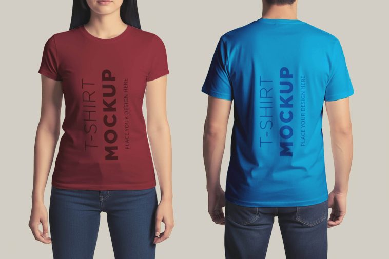 Free Branding T-Shirt Mockup PSD