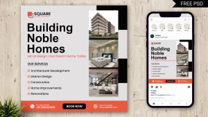 Free Building Noble Homes Social Media Post PSD