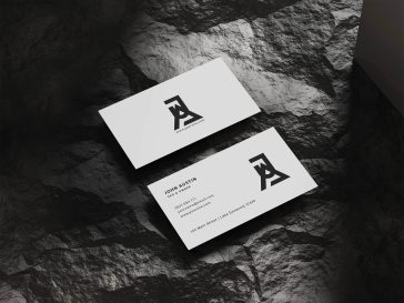 Free Clean Front/Back Business Card Mockup PSD