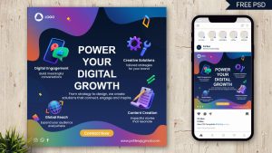 Free Digital Marketing Agency Social Media Post PSD